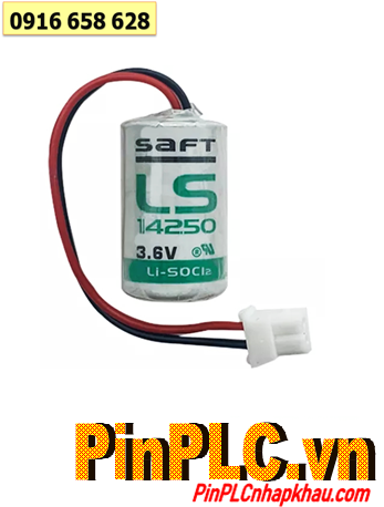 Saft LS14250 (Dây Zắc cắm), Pin nuôi nguồn PLC Saft LS14250 1/2AA 1200mAh chính hãng 